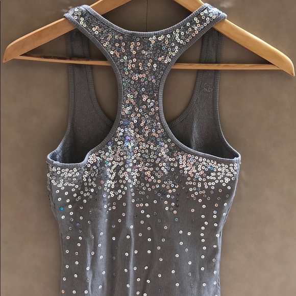 Express Sequined Racerback Tank. - Picture 2 of 3